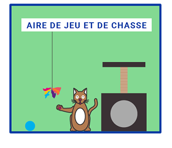 Aire de jeux chat